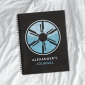 Geek Sci Fi Verdrietig Futuristische Ruimte Blauw  Notitieboek