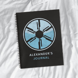 Geek Sci Fi Verdrietig Futuristische Ruimte Blauw  Notitieboek