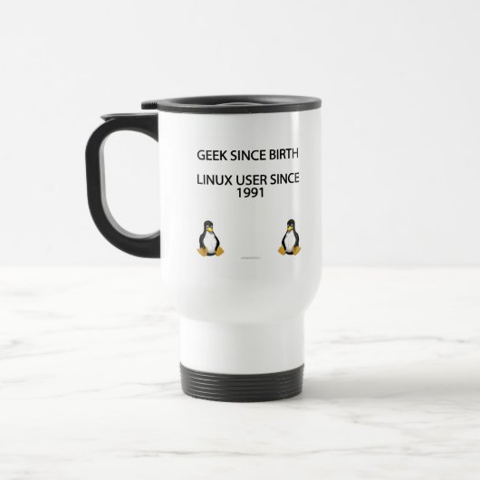 Geek sinds zijn geboorte. Linux-gebruiker sinds 19 Reisbeker (Links)
