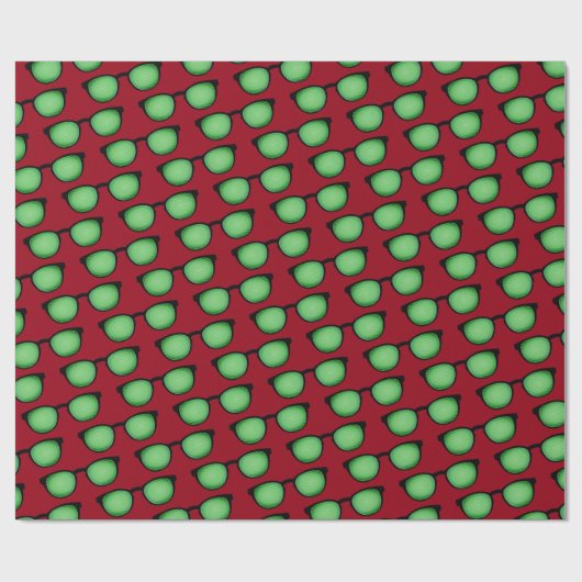 Geek Specs: Bril met Binaire Code Patroon Grappig Cadeaupapier (Vlak)