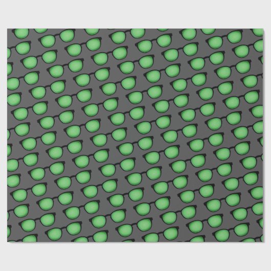 Geek Specs: Bril met Binaire Code Patroon Grappig Cadeaupapier (Vlak)