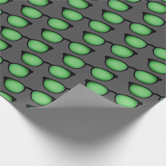 Geek Specs: Bril met Binaire Code Patroon Grappig Cadeaupapier (Hoek)