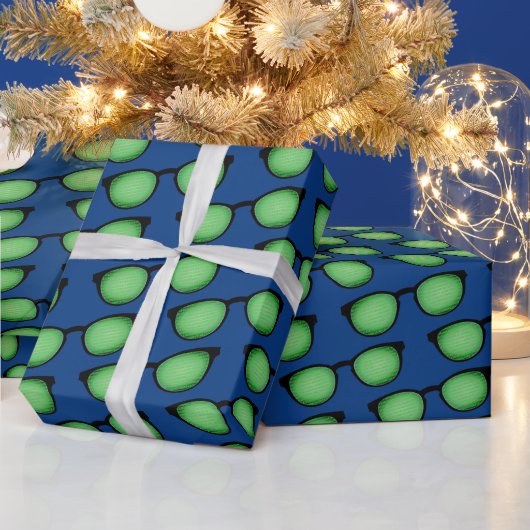 Geek Specs: Bril met Binaire Code Patroon Grappig Cadeaupapier (Feestdagen)