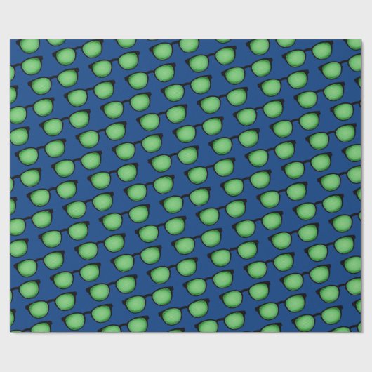 Geek Specs: Bril met Binaire Code Patroon Grappig Cadeaupapier (Vlak)