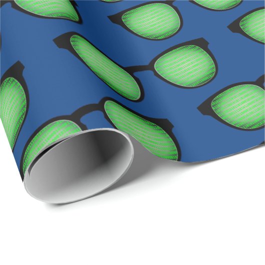 Geek Specs: Bril met Binaire Code Patroon Grappig Cadeaupapier (Rol Hoek)