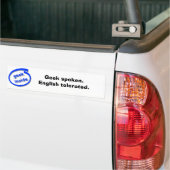 Geek sprak. Engels getolereerd. Bumpersticker (Op Truck)