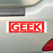 Geek Stamp Bumpersticker (Op auto)
