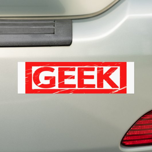 Geek Stamp Bumpersticker (Op auto)