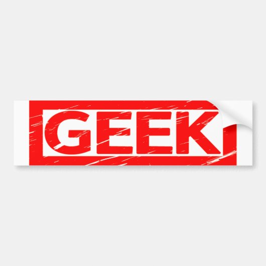 Geek Stamp Bumpersticker (Voorkant)