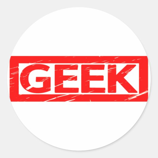 Geek Stamp Ronde Sticker (Voorkant)
