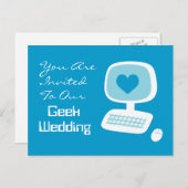 Geek Trouwkaart Postkaarten Uitnodiging Briefkaart (Voorkant / Achterkant)