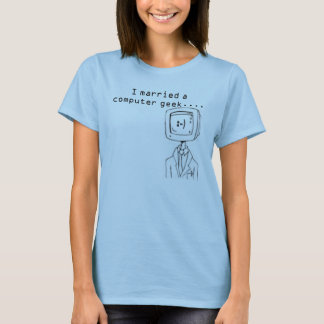 Geek van gehuwde computer t-shirt