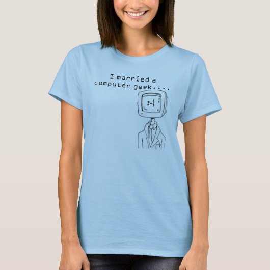 Geek van gehuwde computer t-shirt (Voorkant)