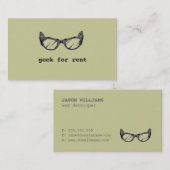 Geek voor Huur, het Visitekaartje van de Ontwikkel (Voorkant / Achterkant)