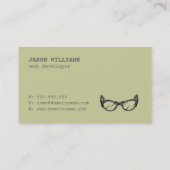 Geek voor Huur, het Visitekaartje van de Ontwikkel (Achterkant)