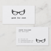 Geek voor Huur, het Visitekaartje van de Ontwikkel (Voorkant / Achterkant)