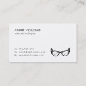 Geek voor Huur, het Visitekaartje van de Ontwikkel (Achterkant)