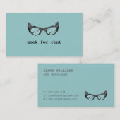 Geek voor Huur, Mobiel Visitekaartje van de Ontwik (Voorkant / Achterkant)