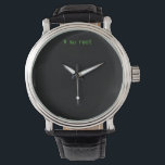Geek Watch #4 Unix Linux Horloge<br><div class="desc">Klassiek groen op zwarte achtergrond "$ su root". een "bit" geeky.</div>