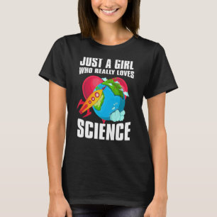 Geek wetenschapper vrouwen gewoon een meisje die e t-shirt