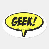 GEEK woord ballon Sticker (Voorkant)