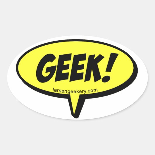 GEEK woord ballon Sticker (Voorkant)
