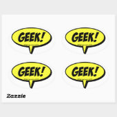 GEEK woord ballon Sticker (Vel)