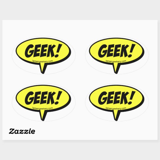 GEEK woord ballon Sticker (Vel)