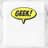 GEEK woord ballon Sticker (Tas)