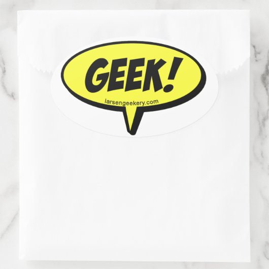 GEEK woord ballon Sticker (Tas)