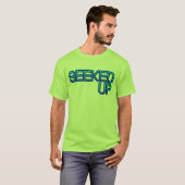 GEEKED blauwe jerkin-eikels en meisjes op T-shirt (Voorkant volledig)