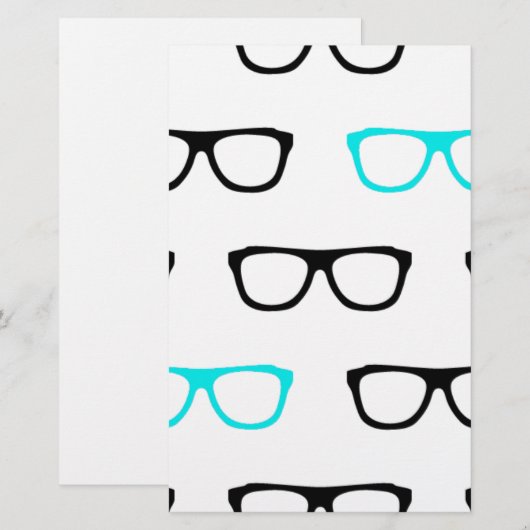 geekglazen blauwe geek (Voorkant / Achterkant)