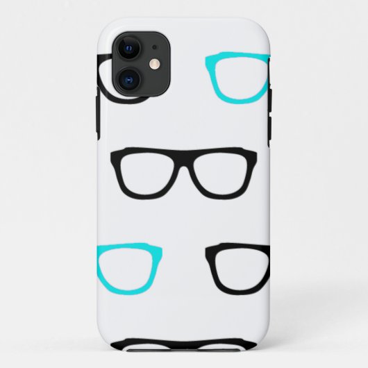 geekglazen blauwe geek Case-Mate iPhone case (Achterkant)