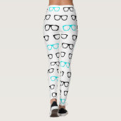 geekglazen blauwe geek leggings (Achterkant)