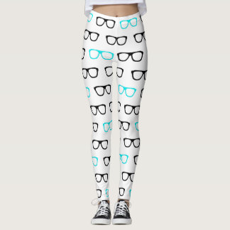 geekglazen blauwe geek leggings