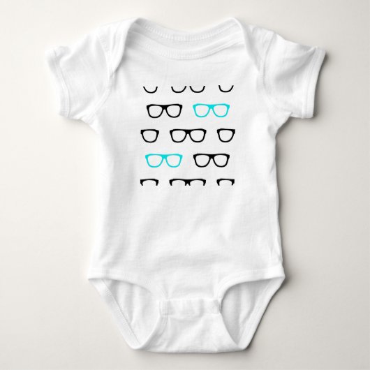 geekglazen blauwe geek romper (Voorkant)