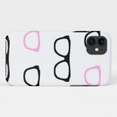 geekglazen roze geek Case-Mate iPhone case (Achterkant (horizontaal))