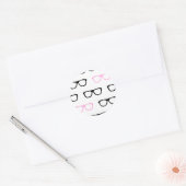 geekglazen roze geek ronde sticker (Envelop)