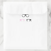 geekglazen roze geek sticker (Tas)