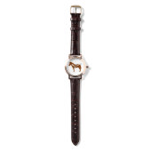 GEEKLEY montre femme classique marron Horloge (Bandje)