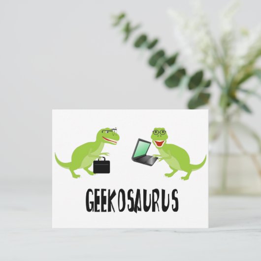 geekosaurus briefkaart (Staand voorkant)