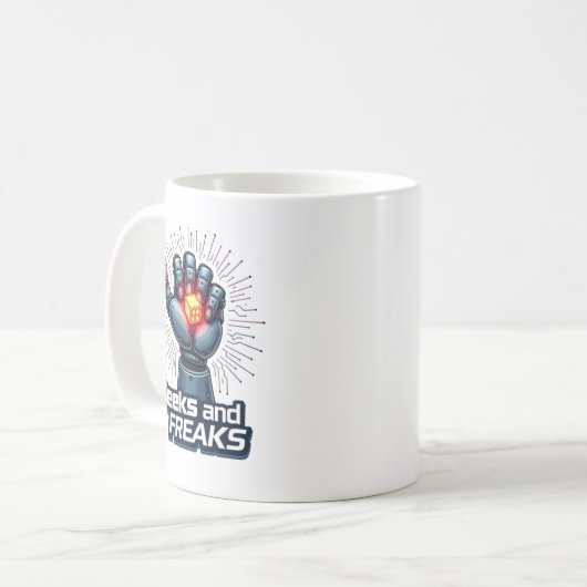 Geeks and freaks, gaming, geek koffiemok (Voorkant links)