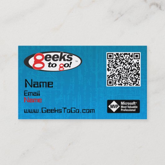 Geeks Card MVP Rich Visitekaartje (Voorkant)