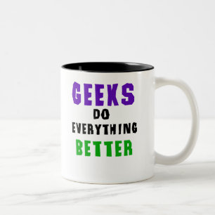 Geeks doet alles beter tweekleurige koffiemok