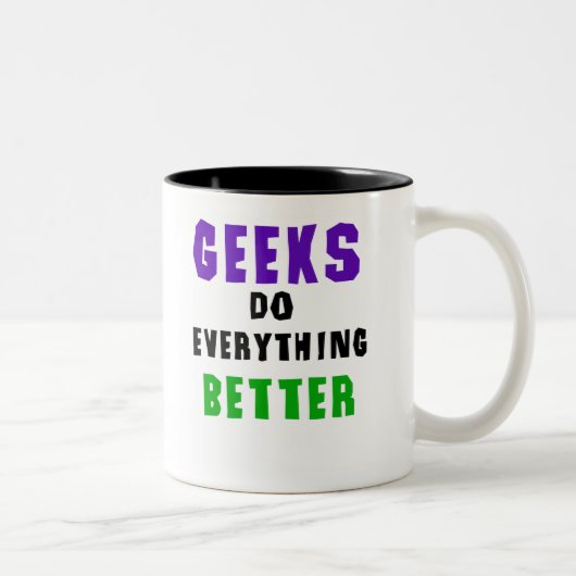Geeks doet alles beter tweekleurige koffiemok (Rechts)
