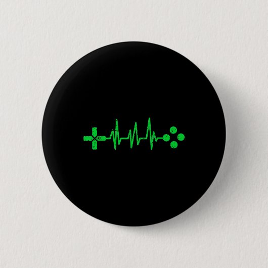 Geeks Heartbeat Gaming Ronde Button 5,7 Cm (Voorkant)