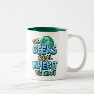 Geeks Inherit Earth Tweekleurige Koffiemok