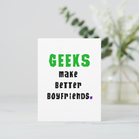 Geeks maken betere vrienden briefkaart (Staand voorkant)