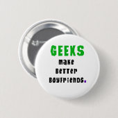 Geeks maken betere vrienden ronde button 5,7 cm (Voorkant /achterkant)