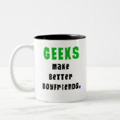Geeks maken betere vrienden tweekleurige koffiemok (Links)